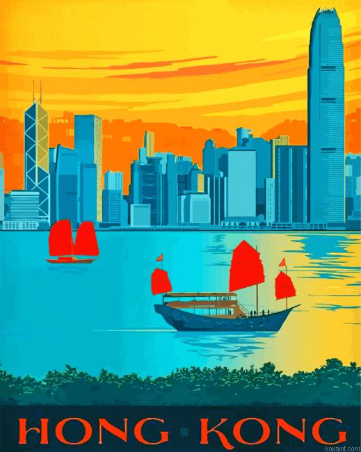Victoria Harbor Hong Kong Painting By Numberss.png