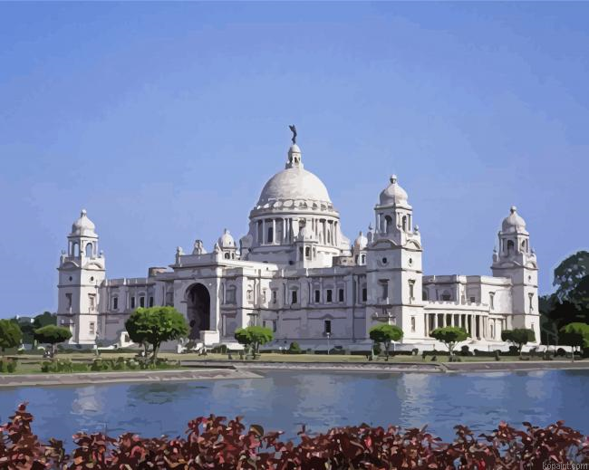 Victoria Memorial Kolkata Paint By Numbers.png