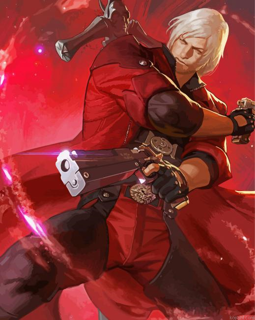 Video Game Devil May Cry Dante Devil Painting By Numberss.png