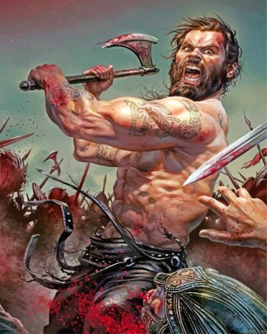 Viking Warrior Paint By Numbers
