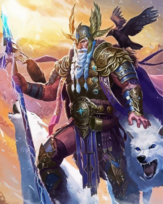 Vikings Norse Odin Animation Painting By Numberss.png