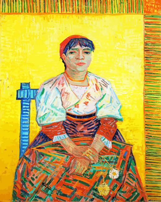 Vincent Gogh Woman With Carnations Painting By Numberss.png