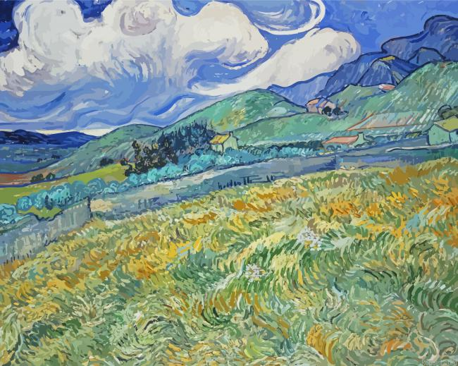 Vincent Van Gogh Landscape From Saint Remy Painting By Numberss.png