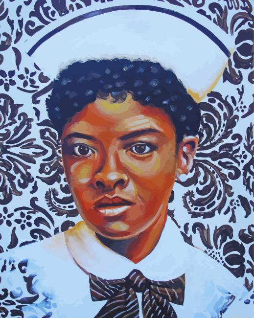 Vintage African American Nurse Painting By Numberss.png