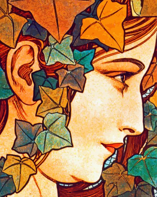 Vintage Art Nouveau Paint By Numbers