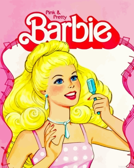 Vintage Barbie Poster Painting By Numberss.png