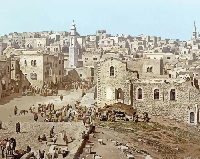 Vintage Bethlehem Painting By Numberss.png