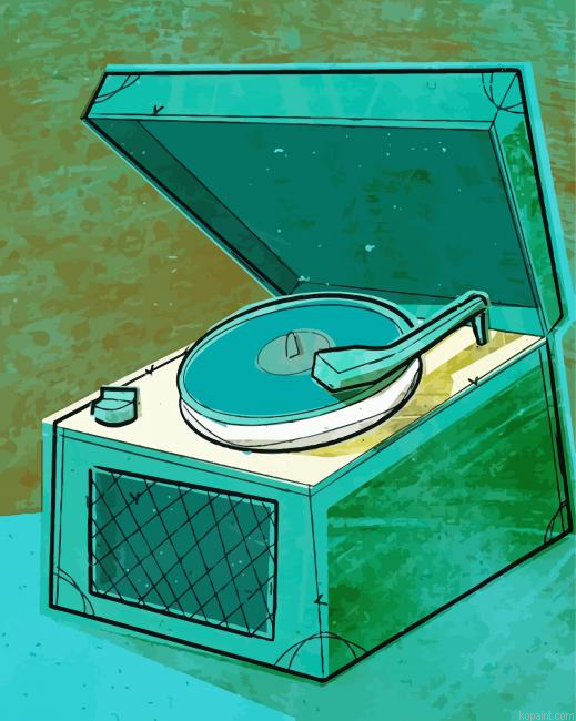 Vintage Blue Record Player Painting By Numberss.png