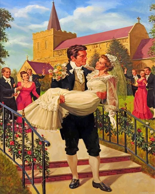 Vintage Bride And Groom Painting By Numberss.png