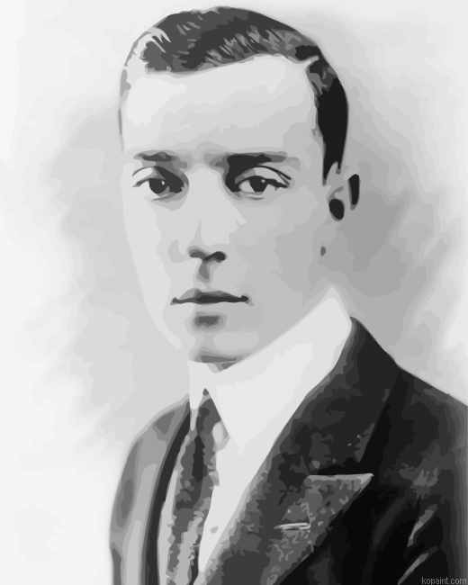 Vintage Buster Keaton Paint By Numbers