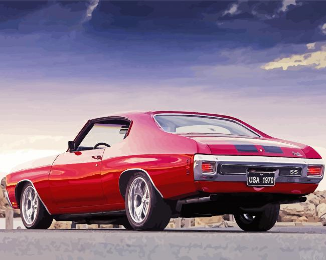 Vintage Chevy Chevelle Ss Car Painting By Numberss.png