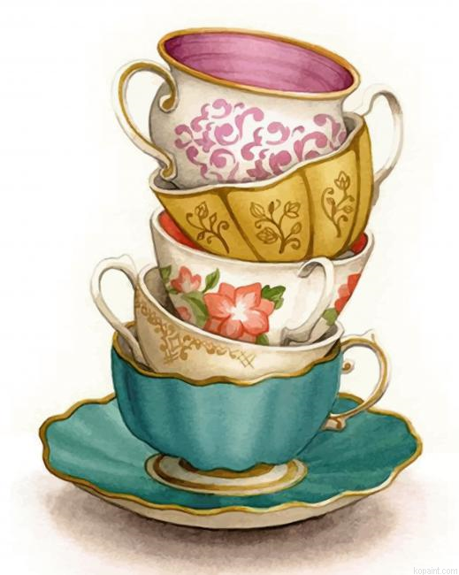 Vintage Coffee Cups Painting By Numberss.png
