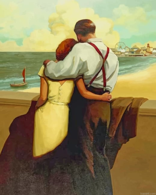 Vintage Couple In Love New Painting By Numberss.png