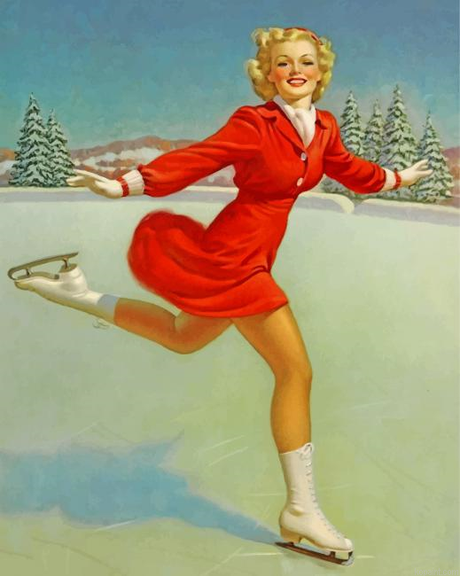 Vintage Ice Skater Girl Painting By Numberss.png