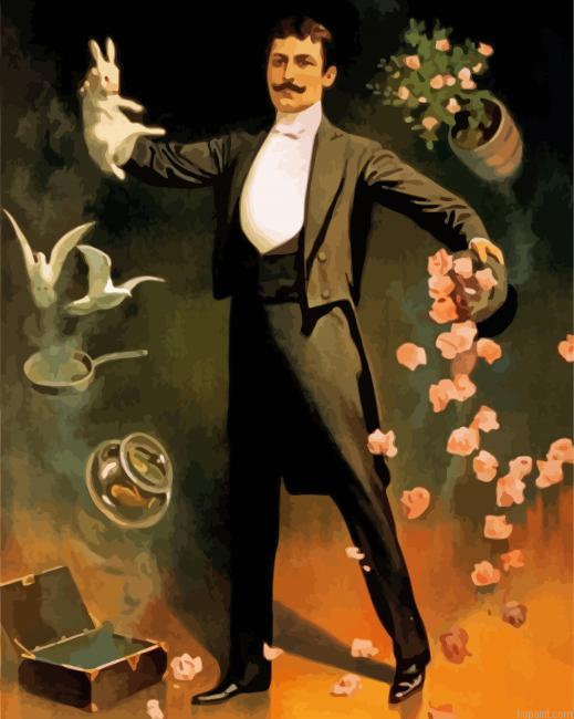 Vintage Magician Man Painting By Numberss.png