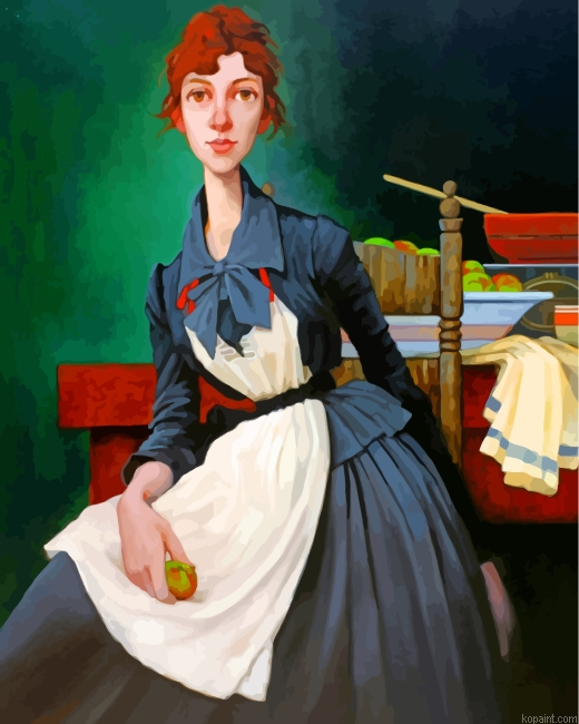 Vintage Maid Painting By Numberss.png