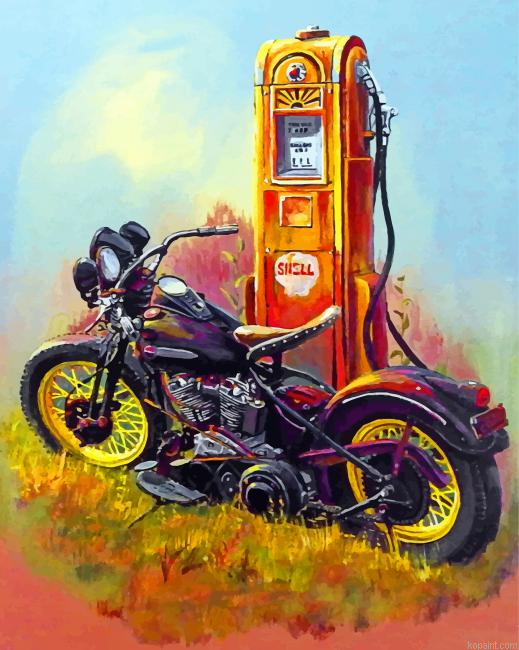 Vintage Motorcycle Painting By Numberss.png