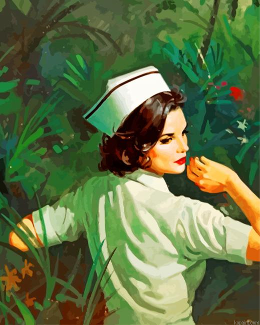 Vintage Nurse Painting By Numberss.png
