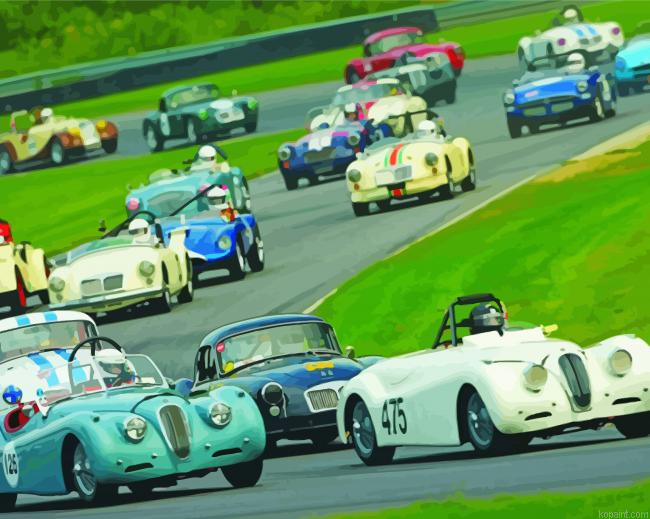 Vintage Race Cars Painting By Numberss.png