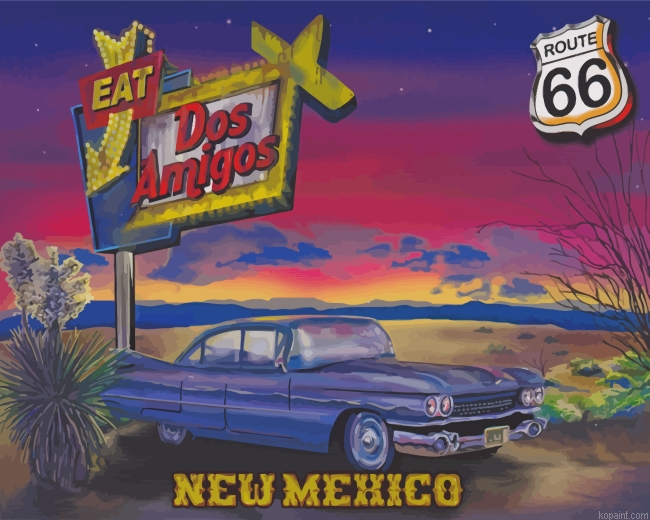 Vintage Route 66 Painting By Numberss.png