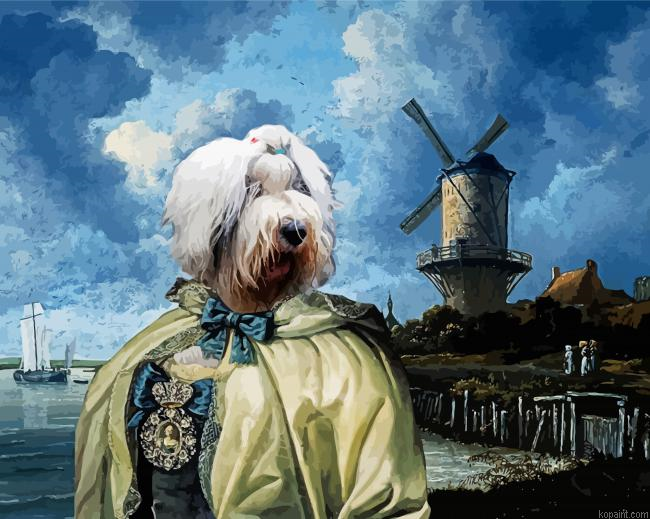 Vintage Sheepdog Painting By Numberss.png