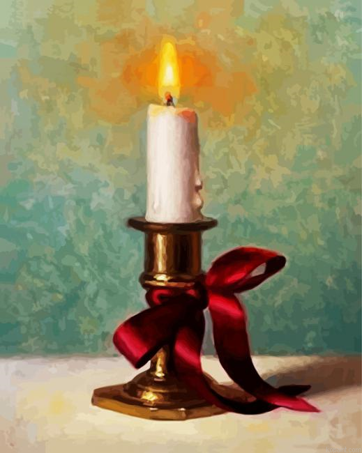 Vintage White Candle Painting By Numberss.png