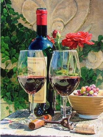 Vintage Wine Still Life Painting By Numberss.png