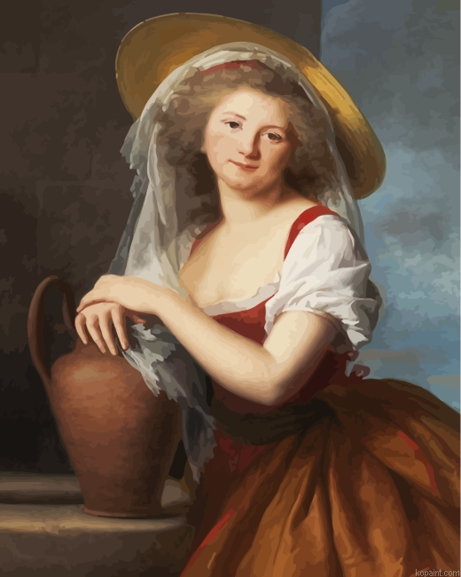 Vintage Woman By Elisabeth Vigee Le Brun Painting By Numberss.png