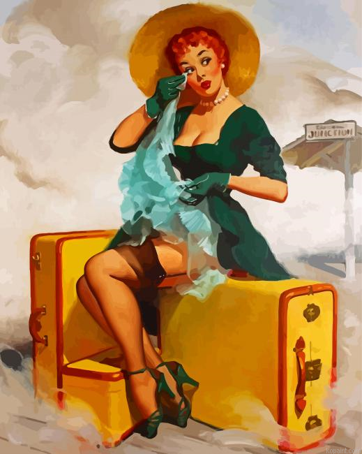 Vintage Woman Gil Elvgren Painting By Numberss.png