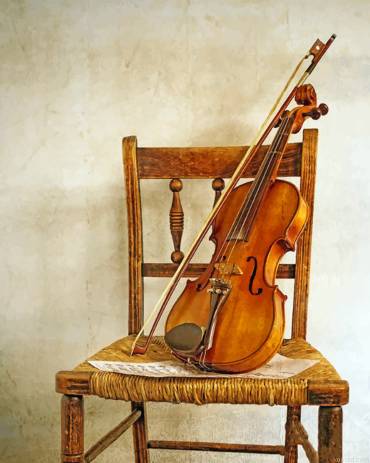 Violin On Chair Painting By Numberss.png