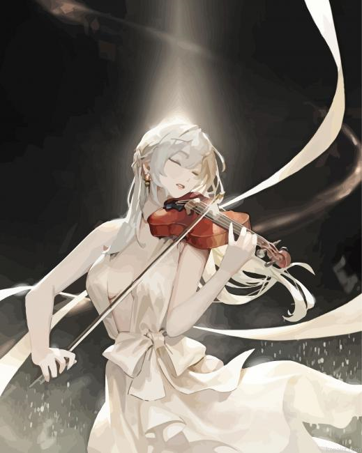 Violin Player Anime Girl Painting By Numberss.png