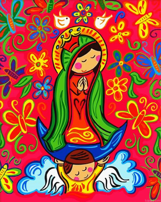 Virgencita Plis Art Paint By Numbers