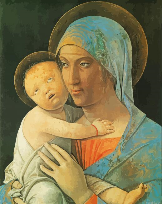 Virgin And Child Andrea Mantegna Paint By Numbers