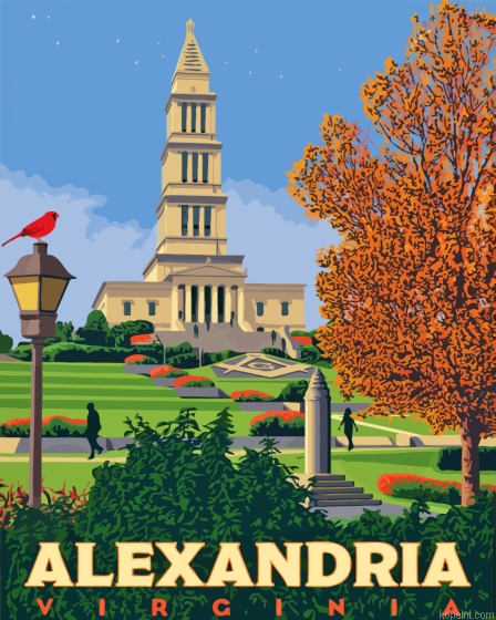 Virginia Alexandria Poster Paint By Numbers