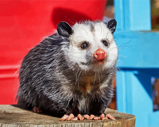 Virginia Opossum Animal Painting By Numberss.png