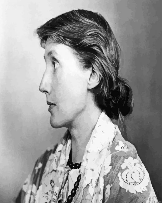 Virginia Woolf Side Profile Painting By Numberss.png