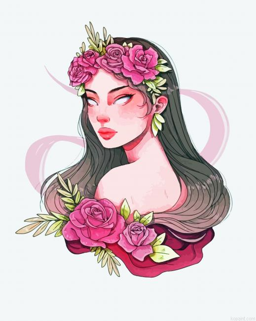 Virgo Art Painting By Numberss.png