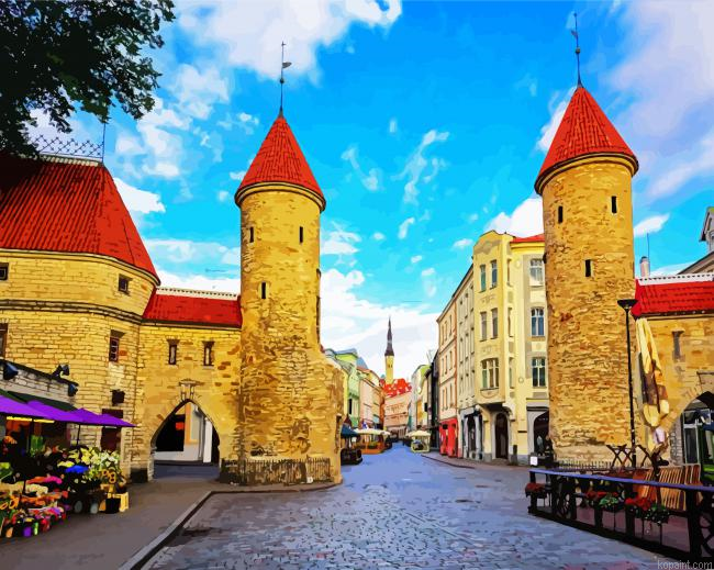 Viru Gate Tallinn Estonia Painting By Numberss.png