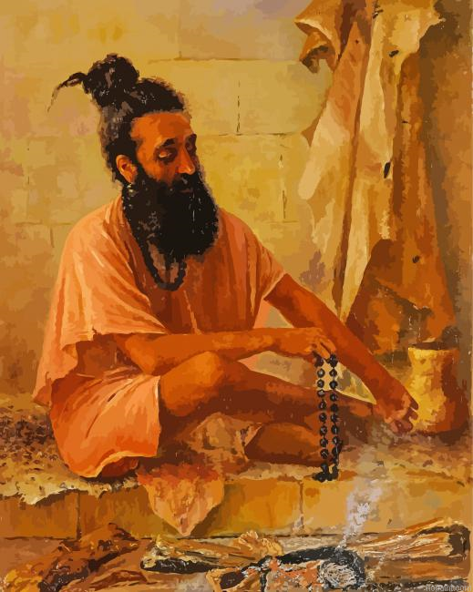 Vishvamitra By Raja Ravi Varma Painting By Numberss.png
