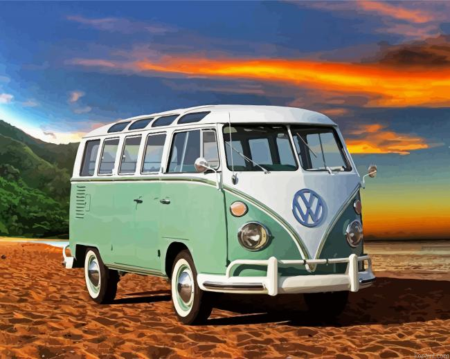 Volkswagen Campervan Paint By Numbers