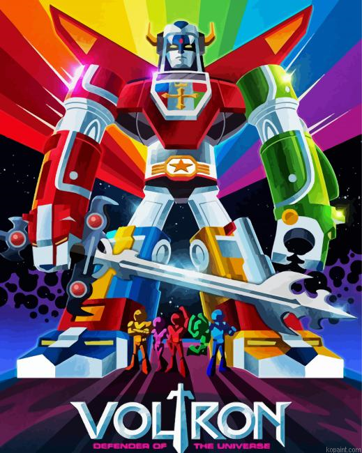 Voltron Pop Art Anime Painting By Numberss.png