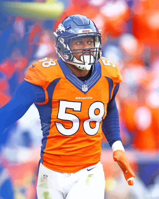Von Miller American Football Player Painting By Numberss.png