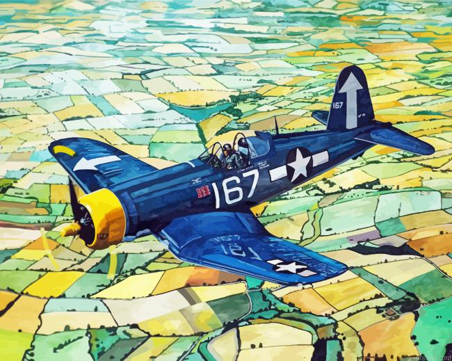 Vought F4u Corsair Fighter Aircaft Paint By Numbers.png