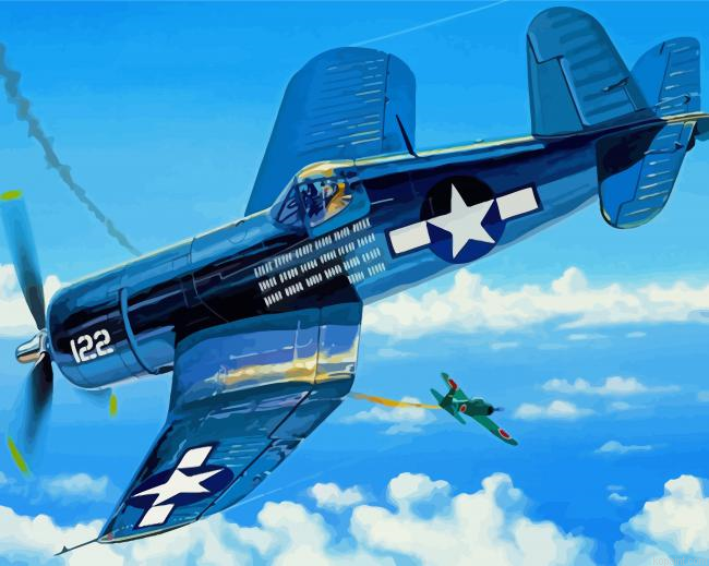 Vought F4u Corsair War Aircraft Paint By Numbers.png