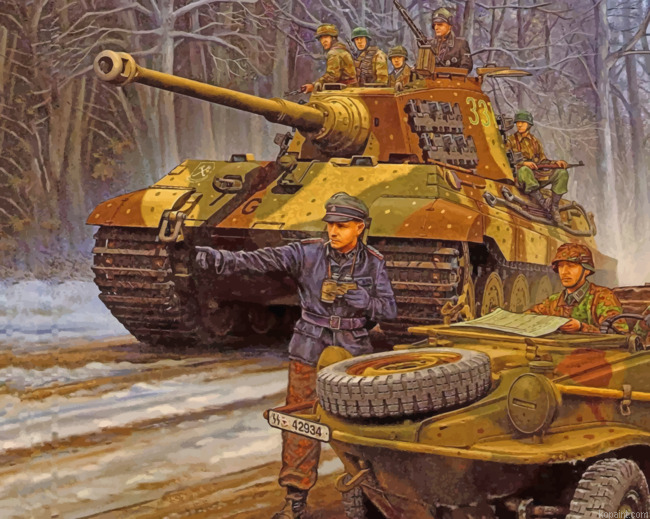 Ww2 German Tiger Tank Painting By Numberss.png