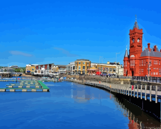 Wales Cardiff Bay Painting By Numberss.png