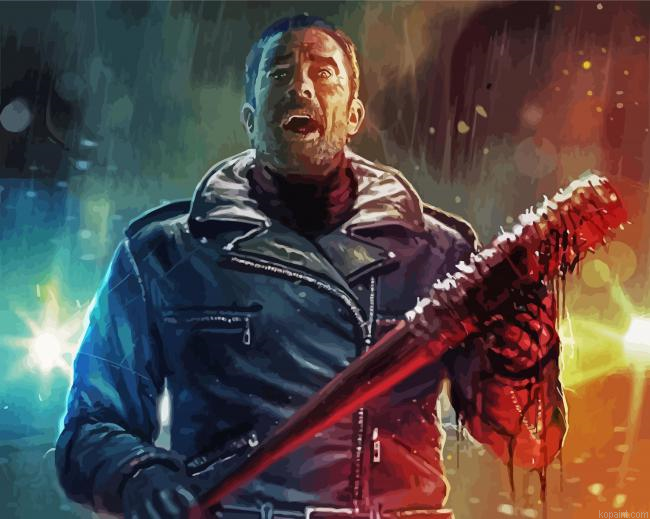 Walking Dead Negan Animation Paint By Numbers