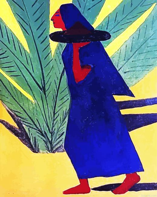 Walking Woman By Sarian Painting By Numberss.png