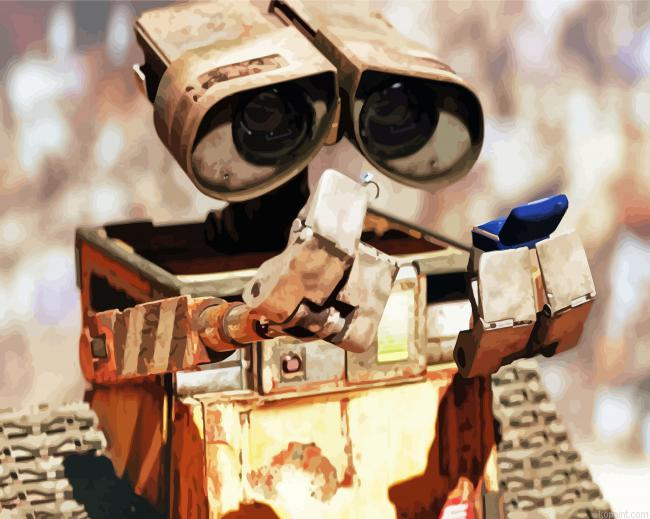 Walle Cartoon Painting By Numberss.png