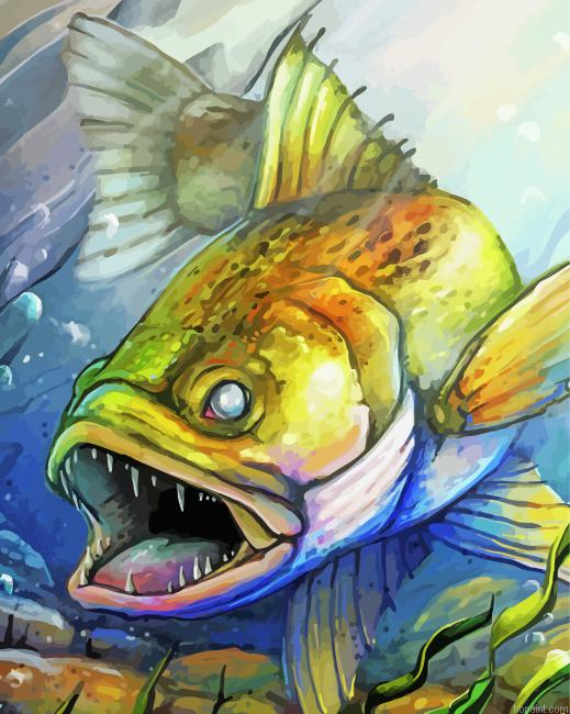 Walleye Art Painting By Numberss.png
